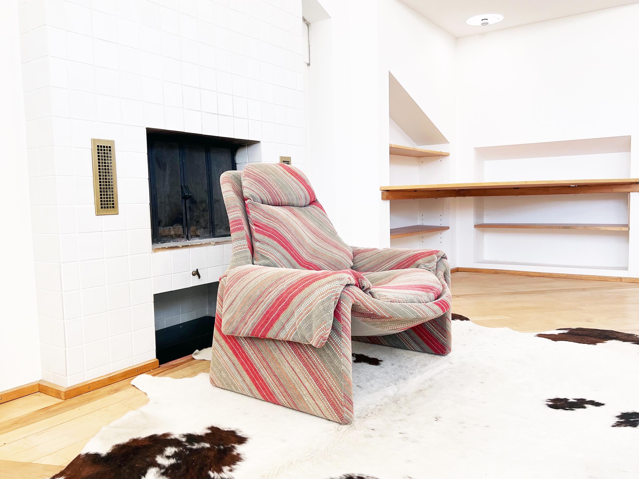 Saporiti Italia Vittorio Introini Sillón P60 + Otomana P61 de Proposals 70s Moderno de mediados de siglo en venta