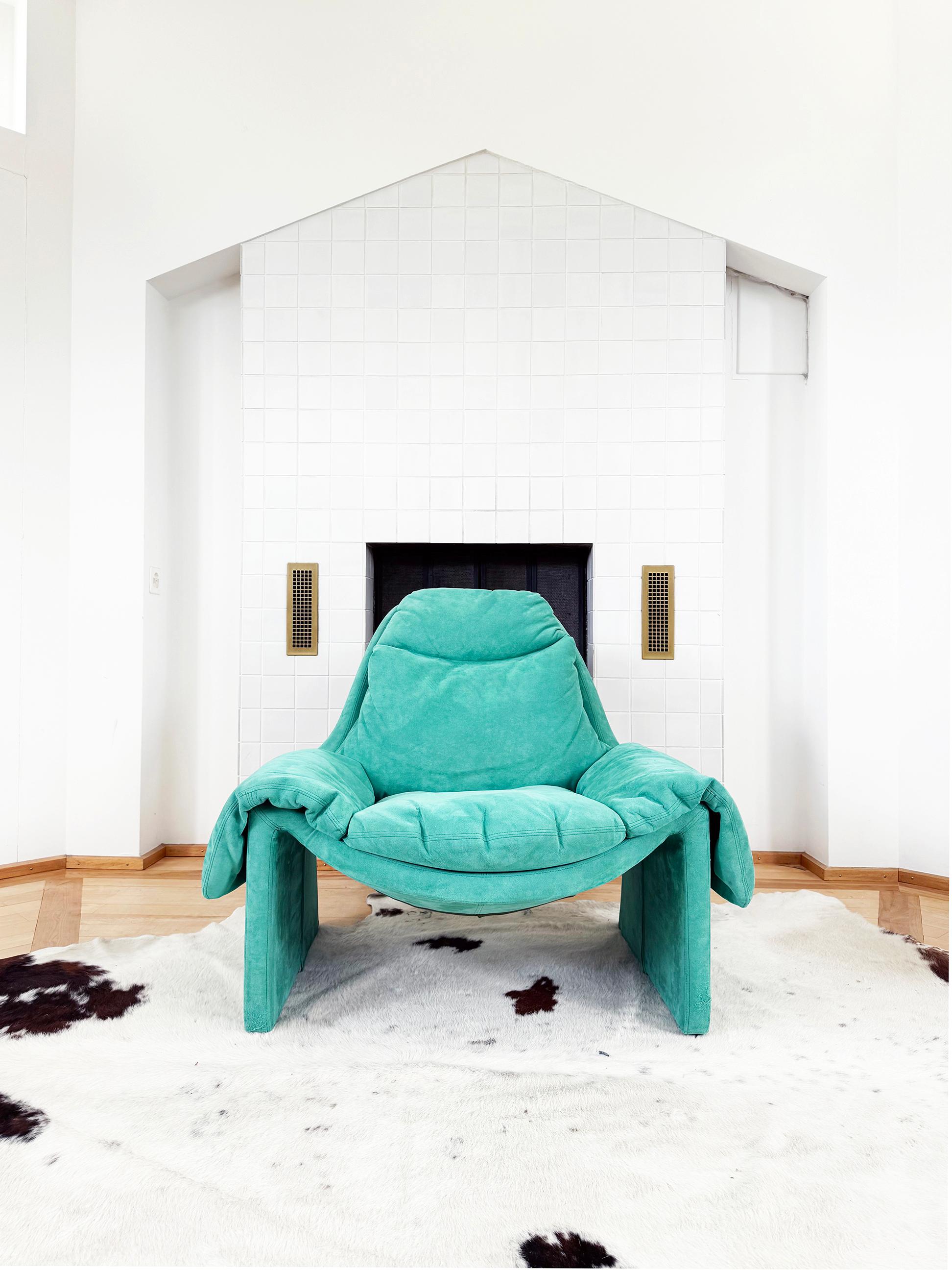 Saporiti Italia Vittorio Introini Sillón P60 + Otomana P61 de Proposals 70s en Bueno estado para la venta en Basel, BS