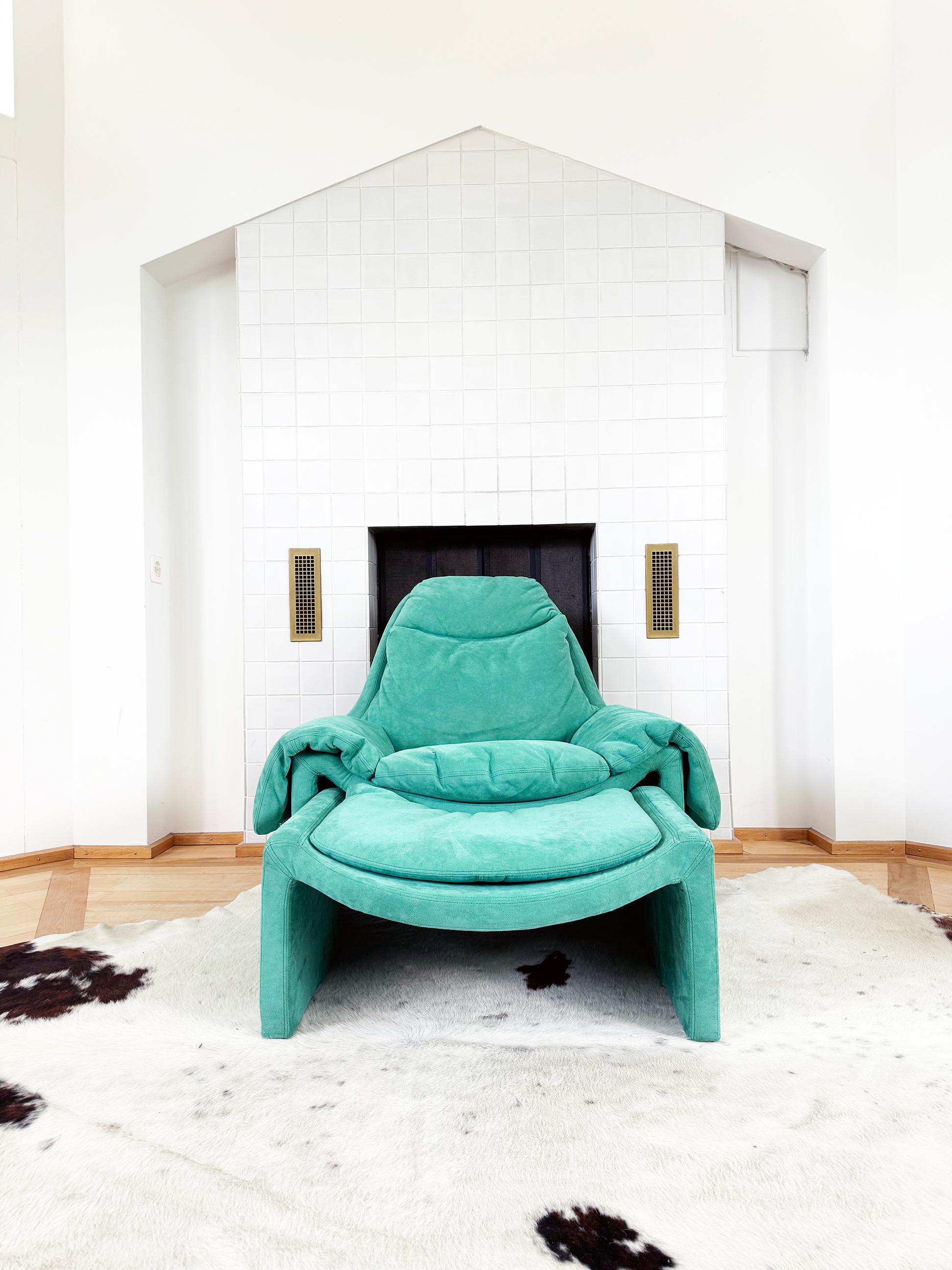Saporiti Italia Vittorio Introini Sillón P60 + Otomana P61 de Proposals 70s finales del siglo XX en venta