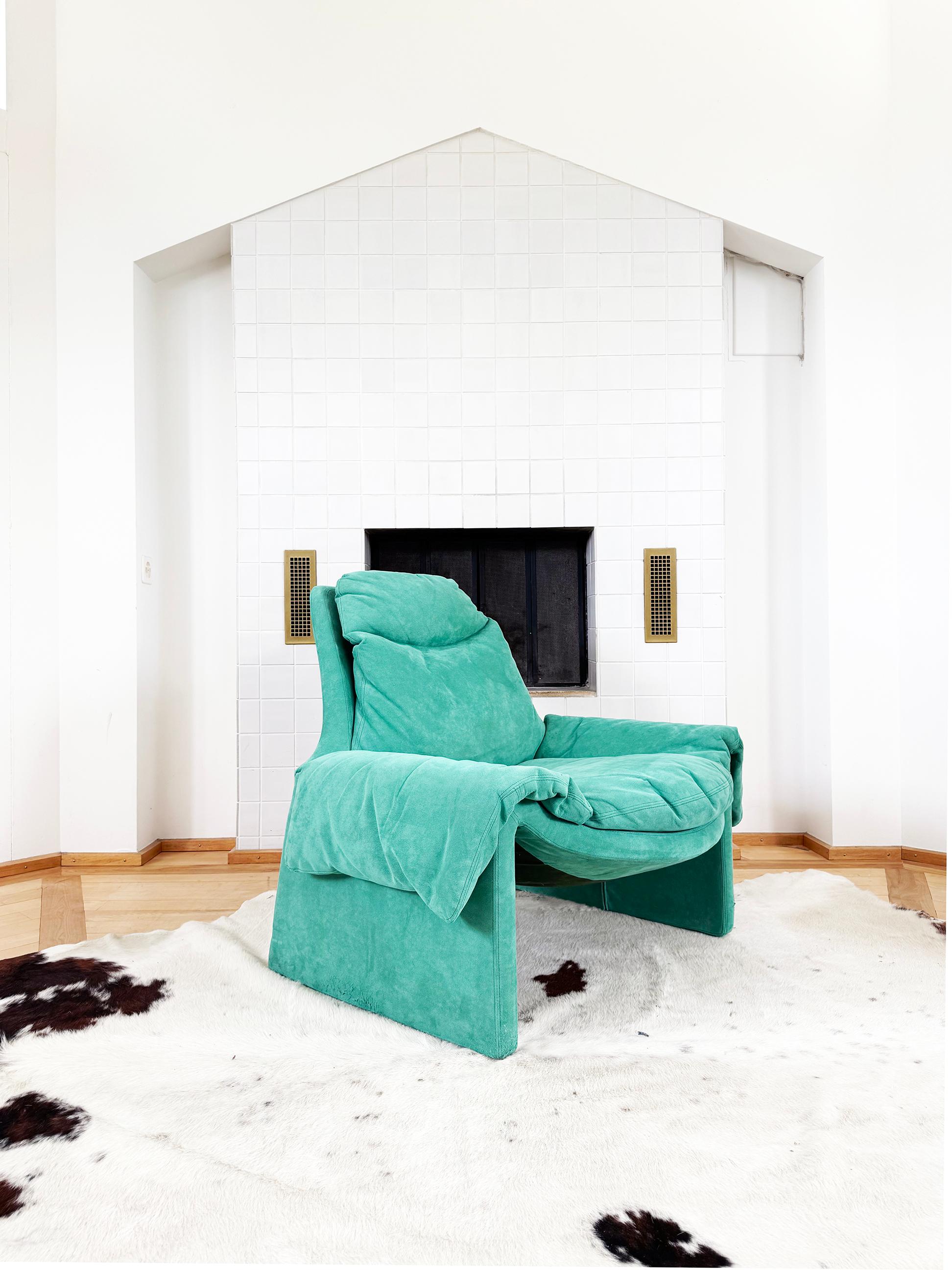 Saporiti Italia Vittorio Introini Sillón P60 + Otomana P61 de Proposals 70s Tapicería en venta