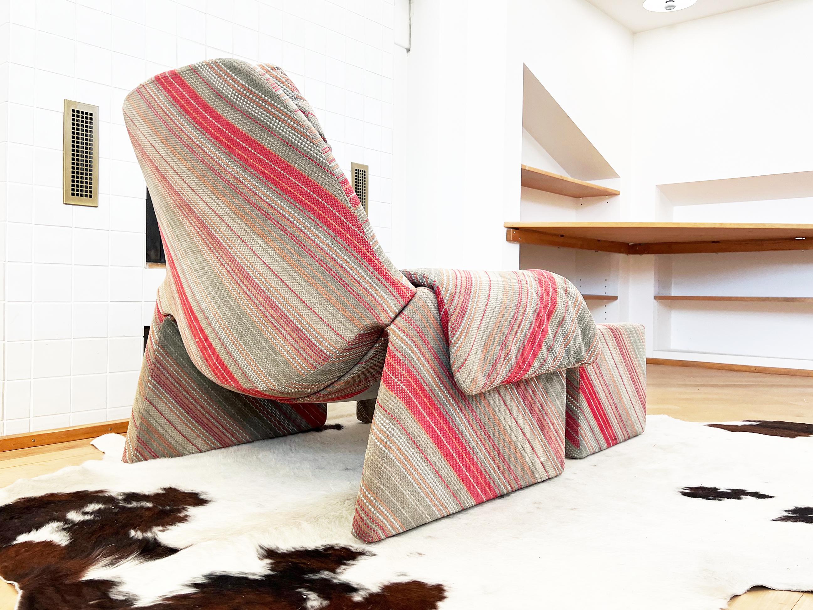 Saporiti Italia Vittorio Introini Sillón P60 + Otomana P61 de Proposals 70s en venta 1
