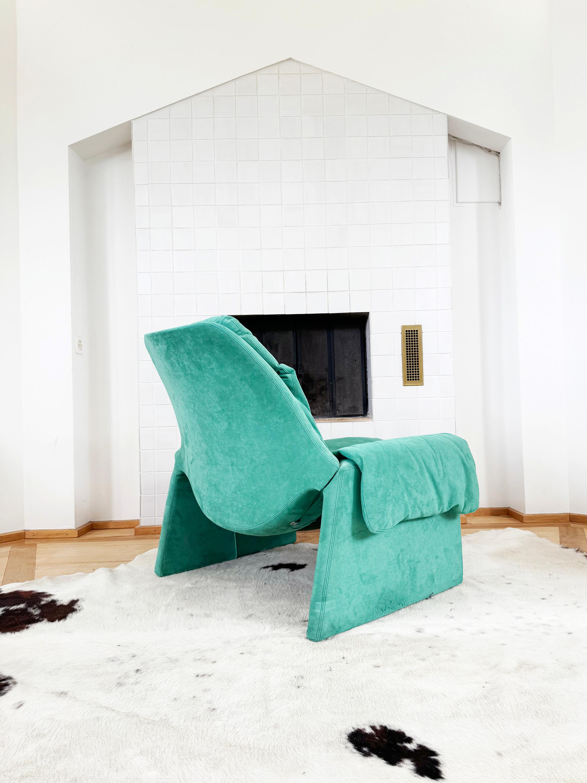 Saporiti Italia Vittorio Introini Sillón P60 + Otomana P61 de Proposals 70s en venta 2