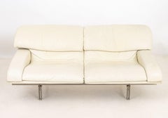 Saporiti Italia "Wave" Leather Two-Seat Sofa