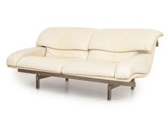 Saporiti Italia "Wave" Leather Two-Seat Sofa