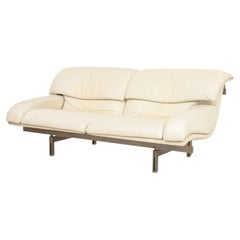 Saporiti Italia "Wave" Leather Two-Seat Sofa