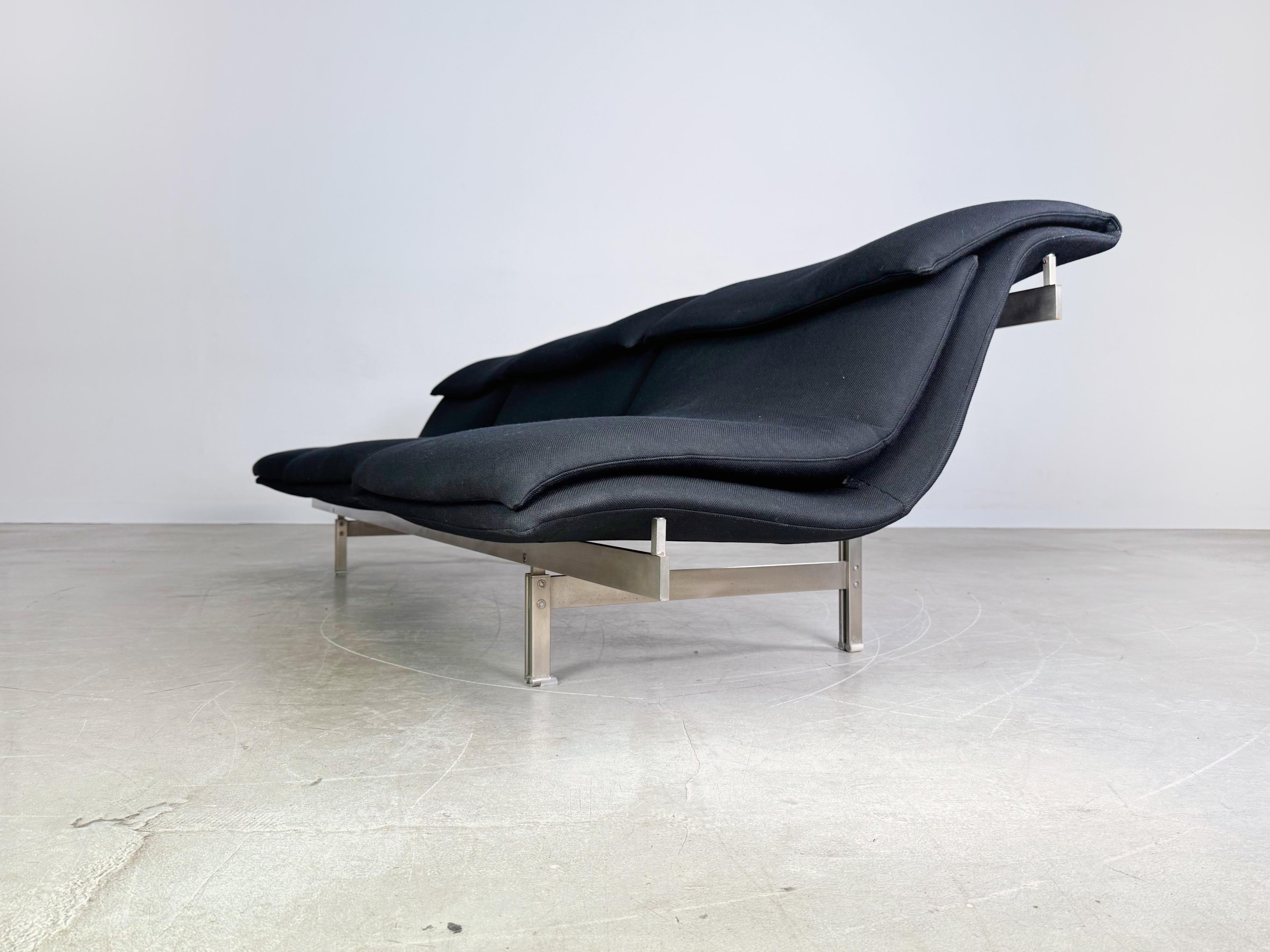 Saporiti Italia Sofá Wave Giovanni Offredi 1970 Dreisitzer Design Italiano en venta