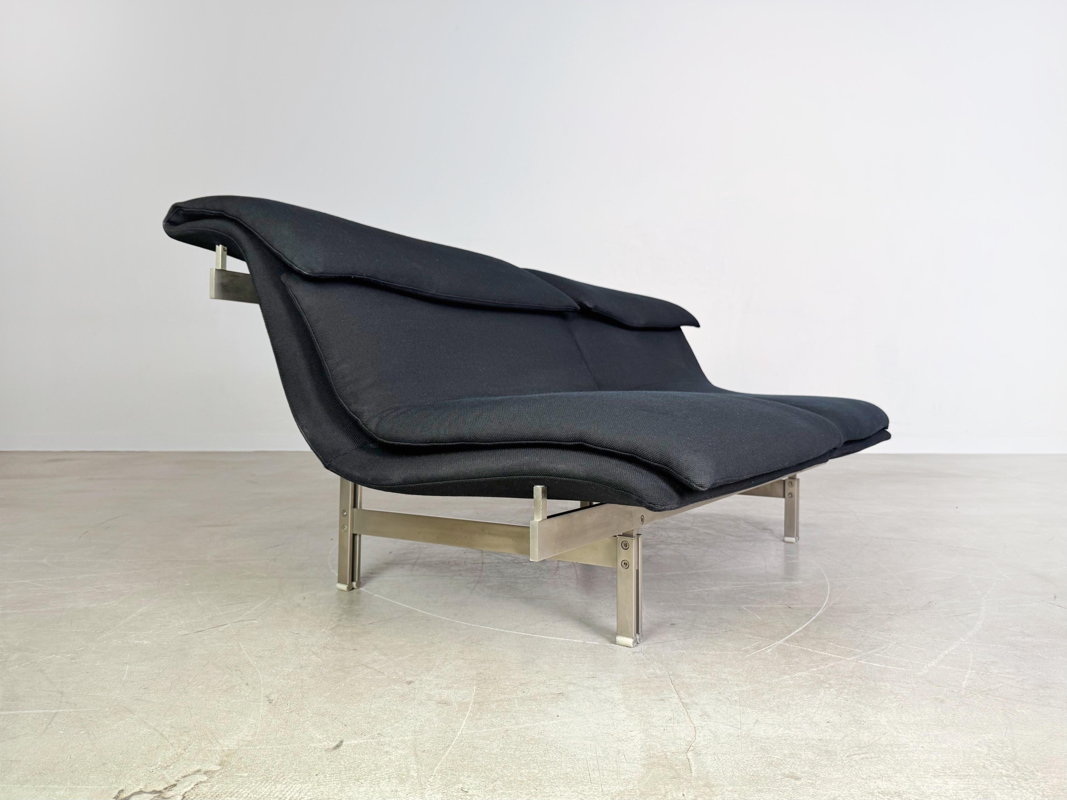 Canapé Wave de Saporiti Italia Giovanni Offredi 1970 Zweisitzer Design Bon état - En vente à Berlin, DE