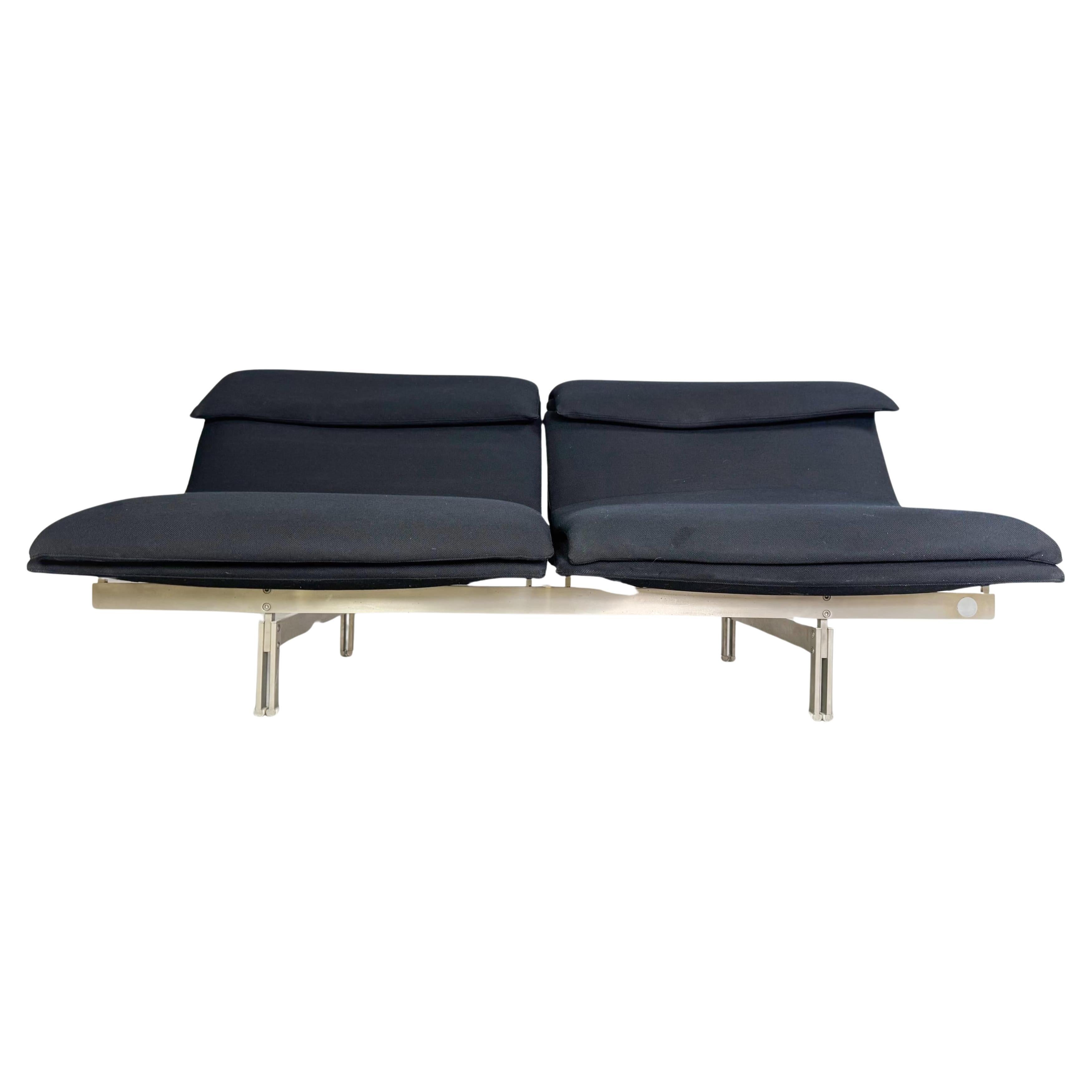 Saporiti Italia Wave Sofa Giovanni Offredi 1970 Zweisitzer Design
