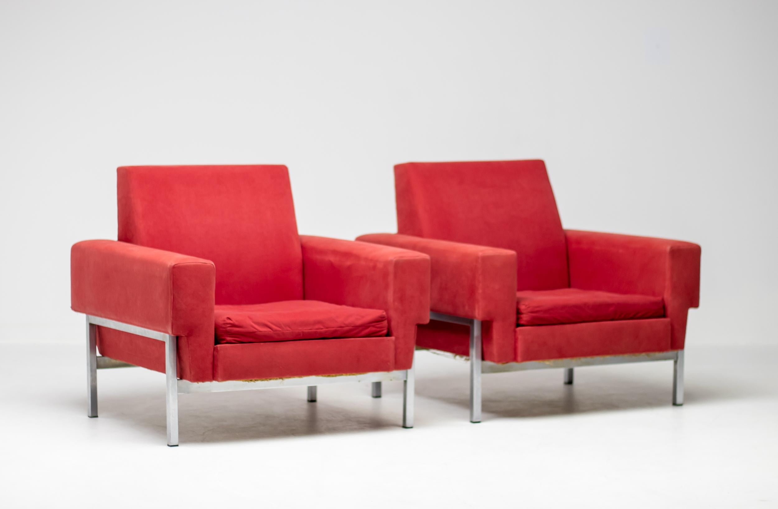 Rote Saporiti Kiushu-Sessel, markantes italienisches Mid-Century-Modern-Design im Angebot 3