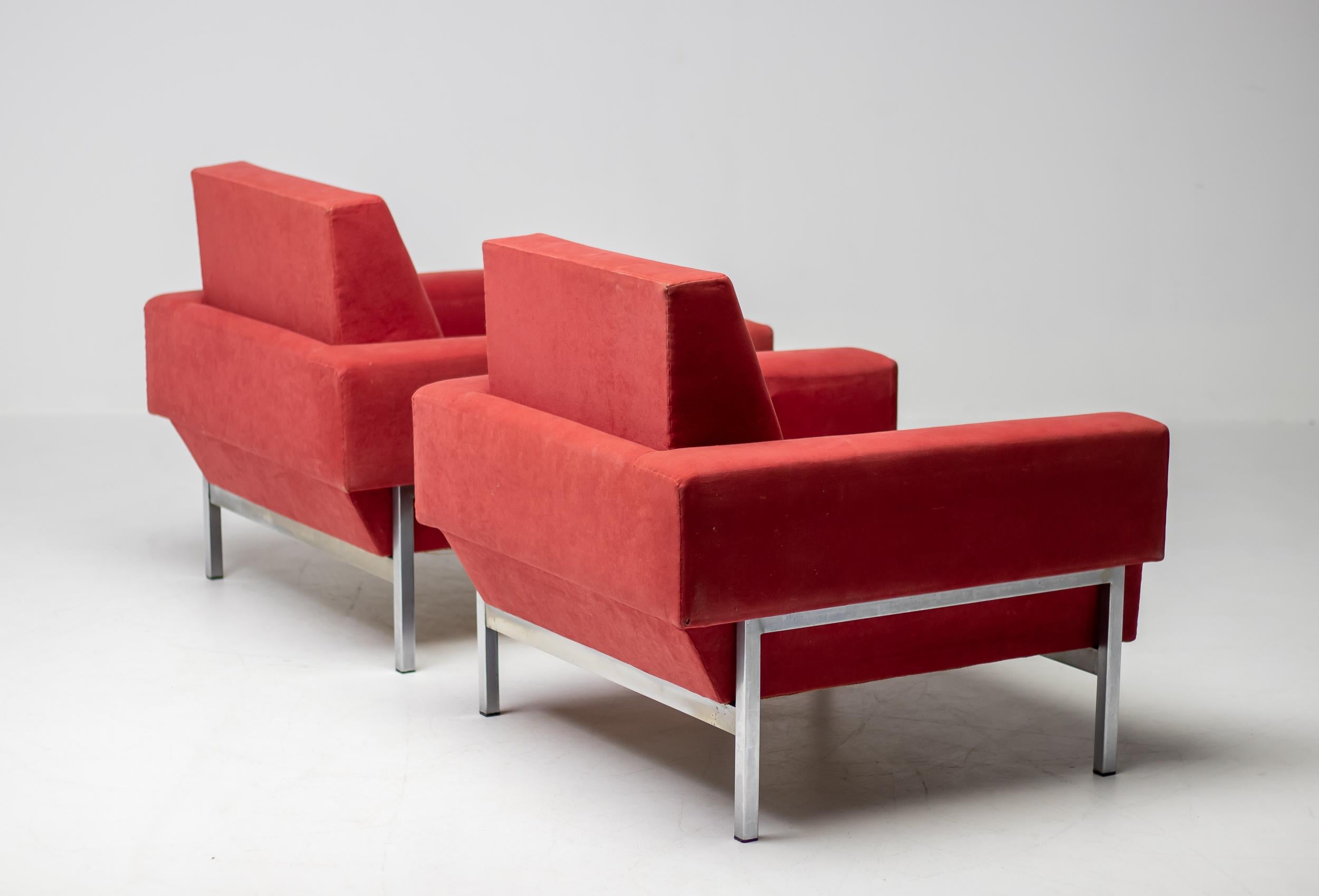 Rote Saporiti Kiushu-Sessel, markantes italienisches Mid-Century-Modern-Design (Moderne der Mitte des Jahrhunderts) im Angebot