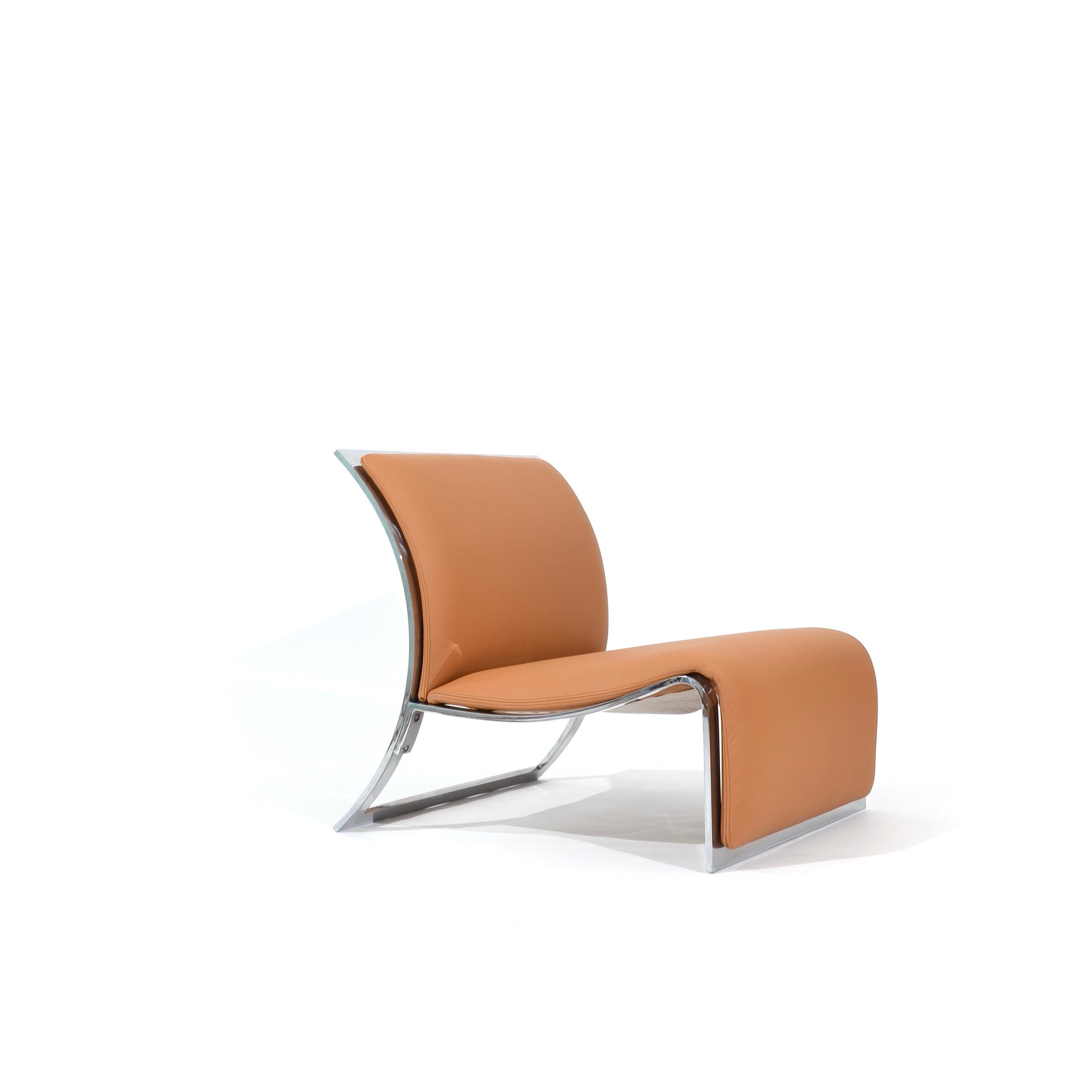 Saporiti leather lounge chairs, Vittorio Introini, Italy, 1965 For Sale 6