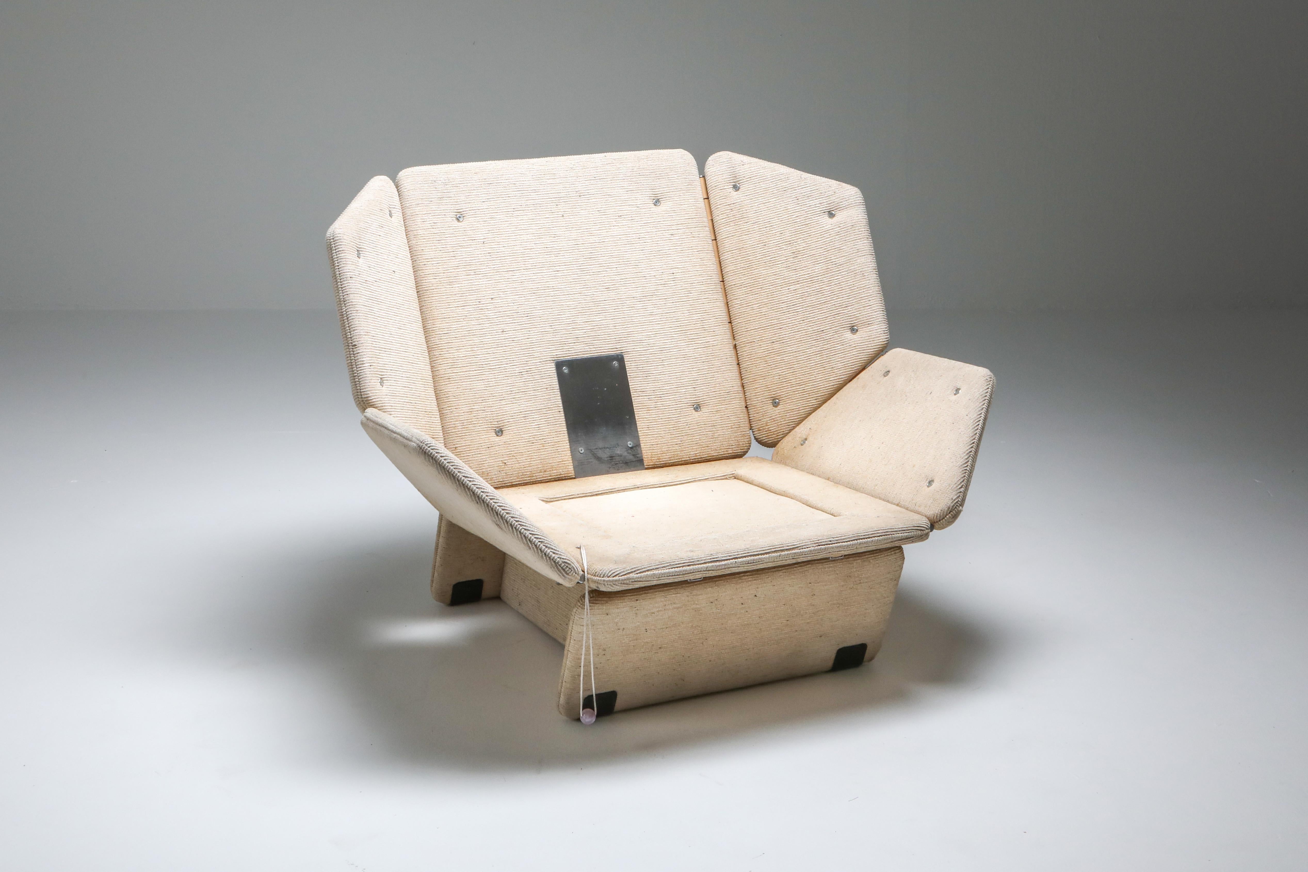 20th Century Saporiti Lounge Chair with Ottoman