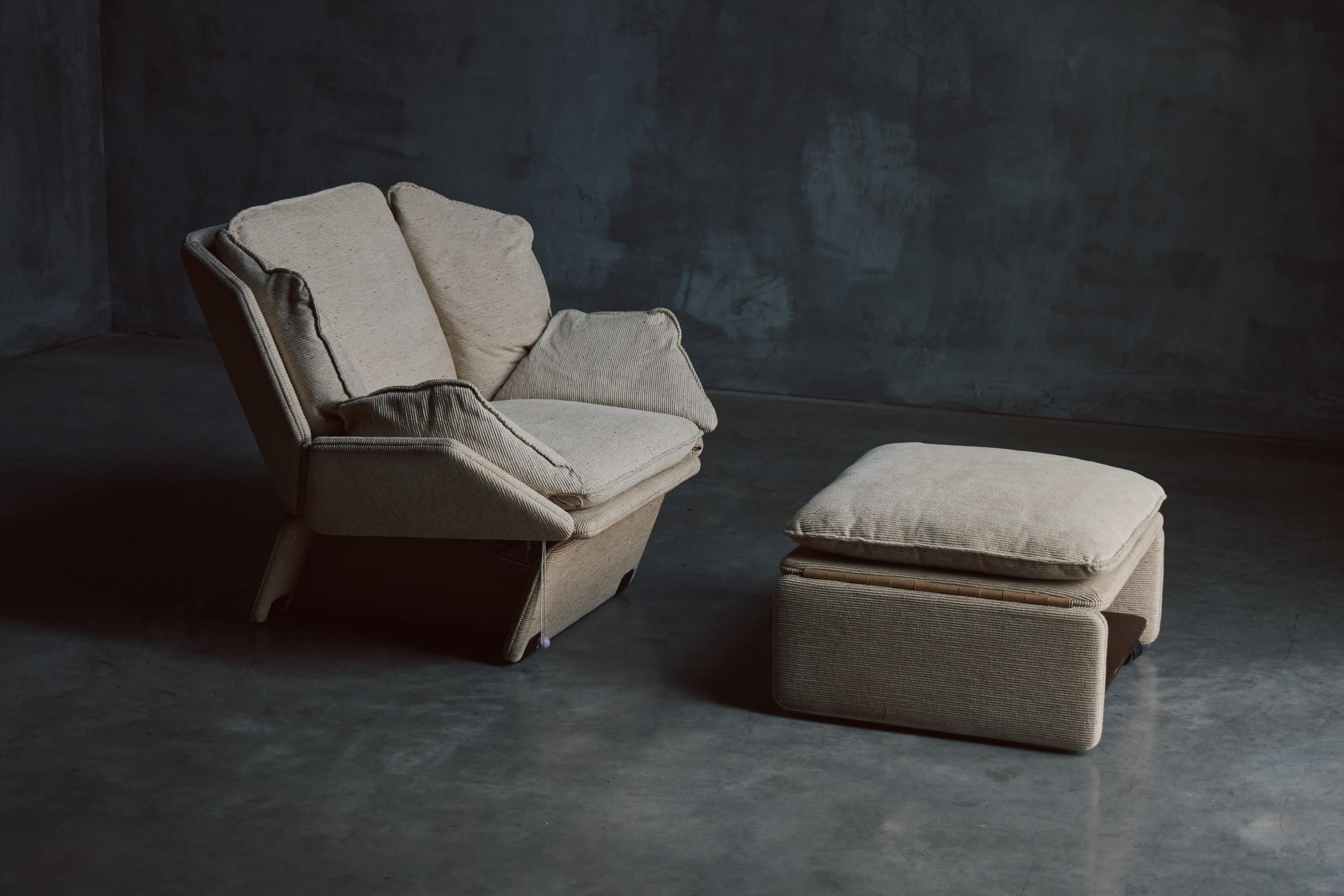Saporiti Lounge Chair with Ottoman, Italy, 1960s 3
