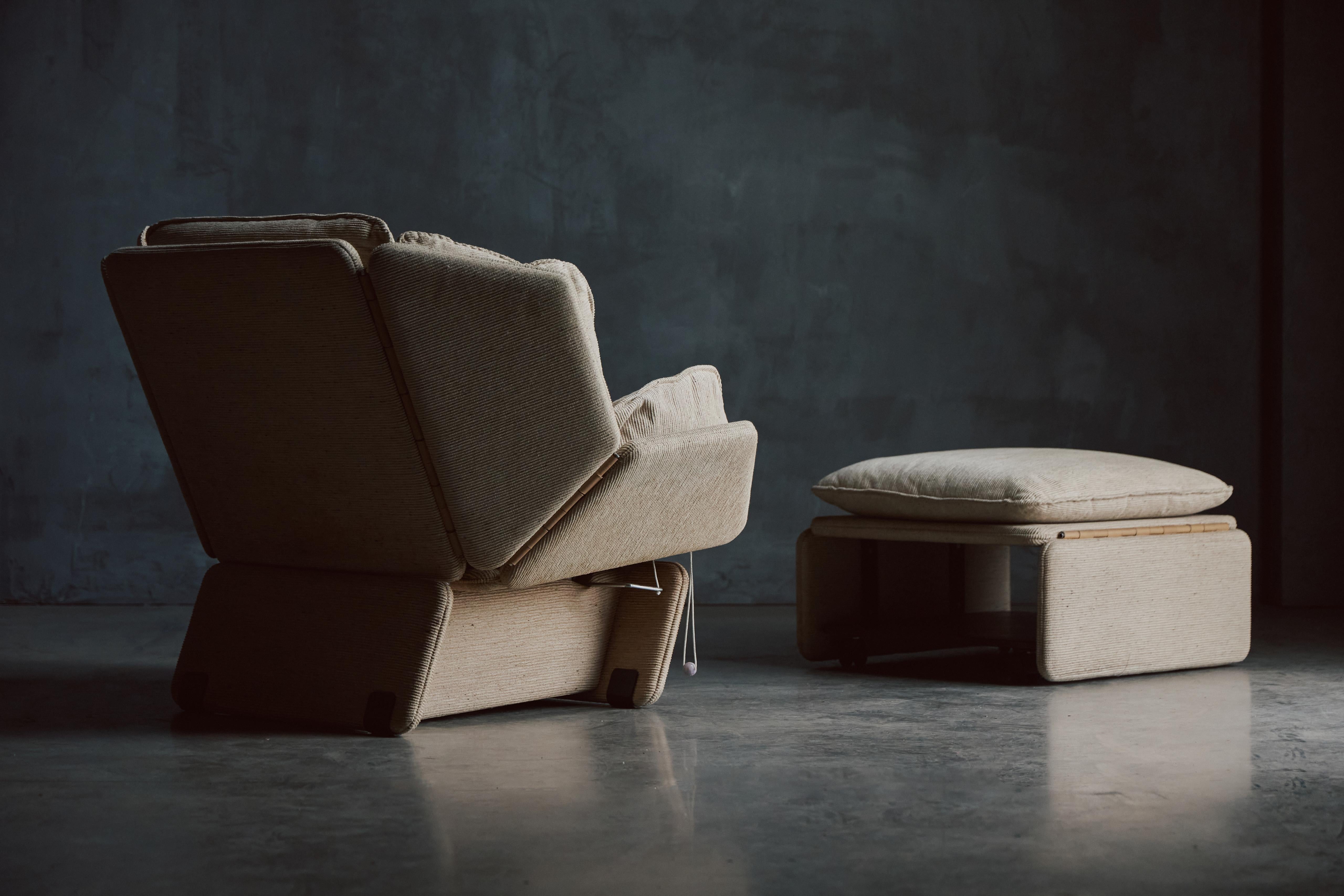 Saporiti Lounge Chair with Ottoman, Italy, 1960s 5