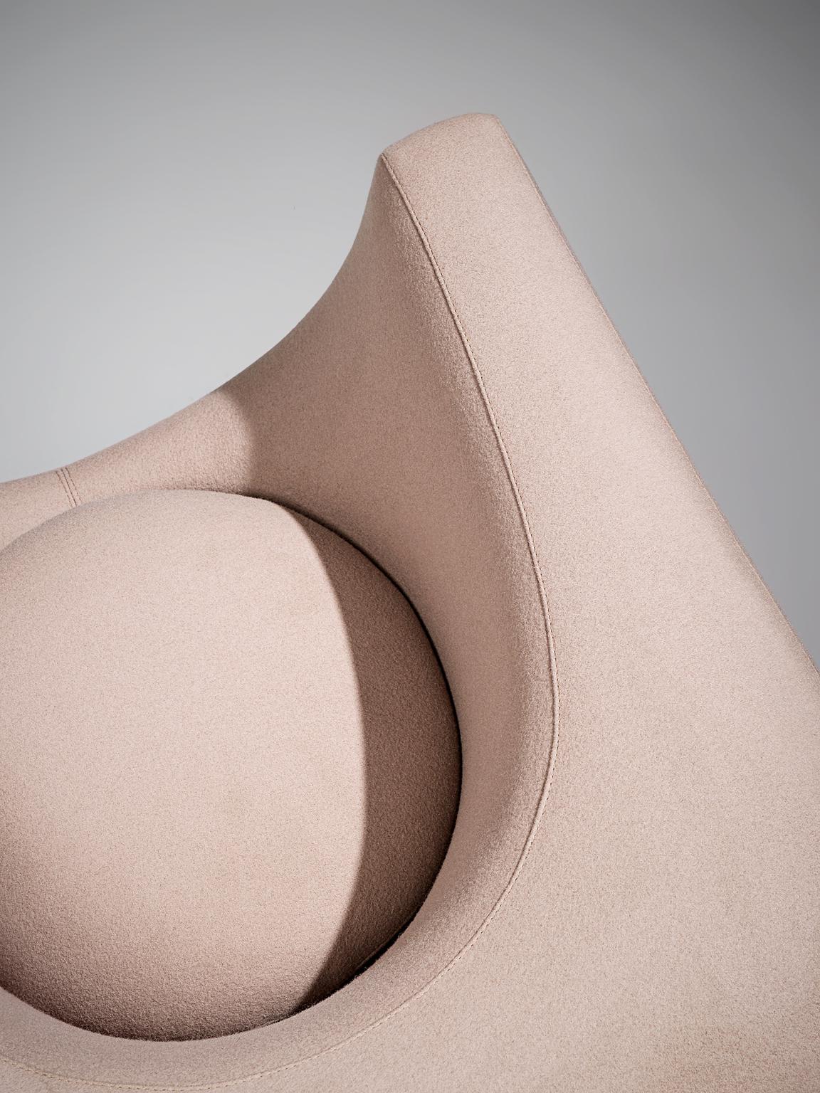 Saporiti Lounge Chairs with Warm Beige Upholstery (Ende des 20. Jahrhunderts)