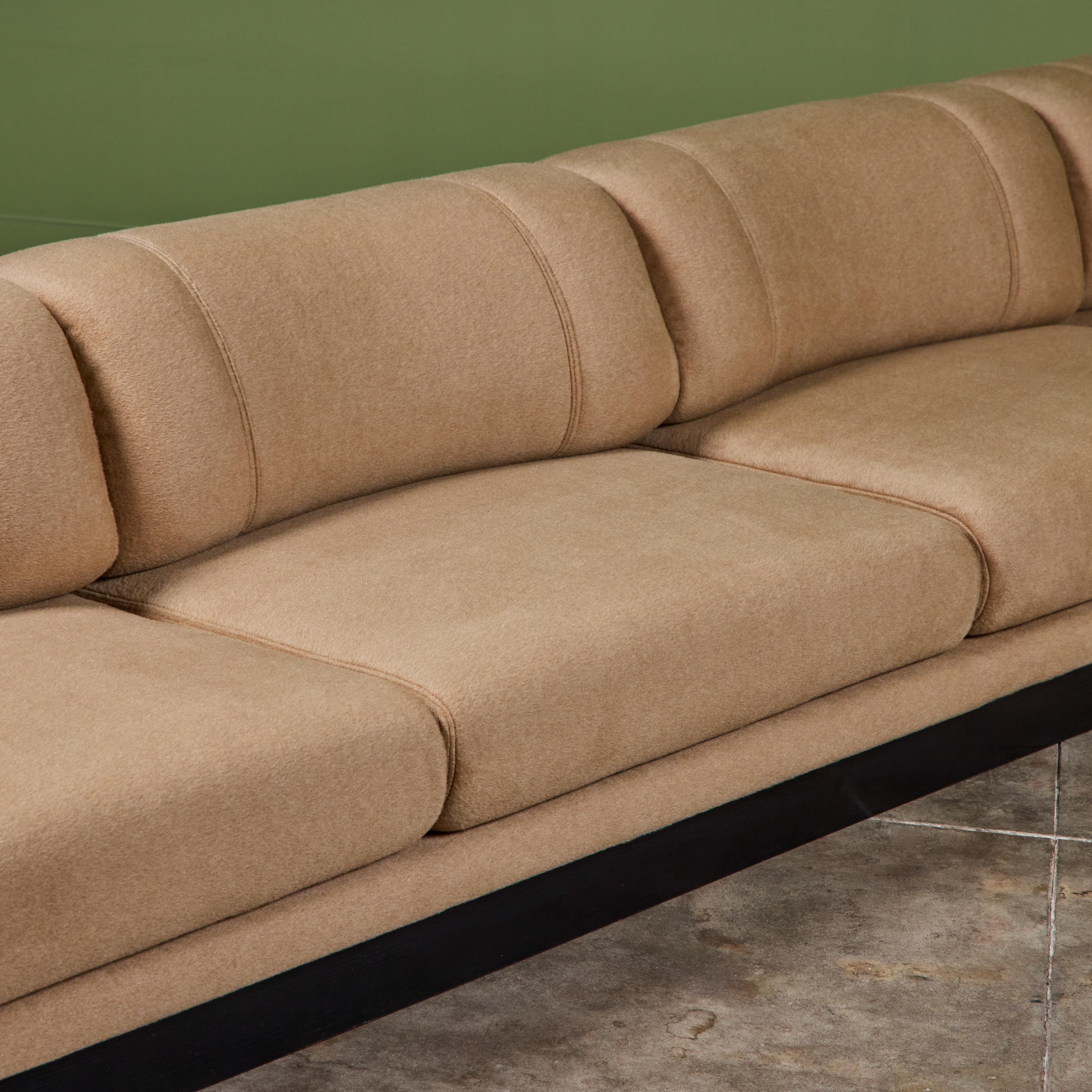 Saporiti Mohair Sektionssofa im Angebot 3