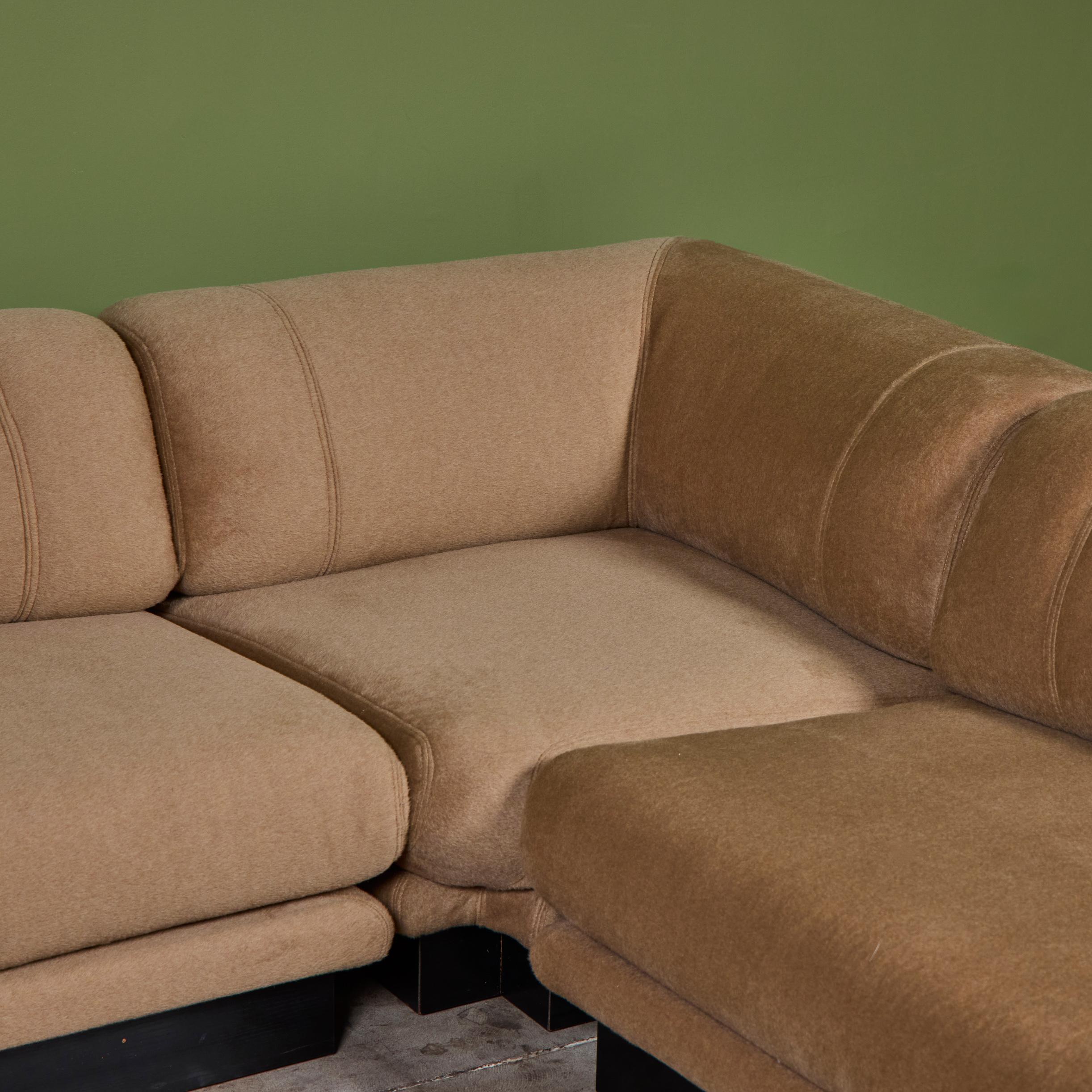 Saporiti Mohair Sektionssofa im Angebot 10