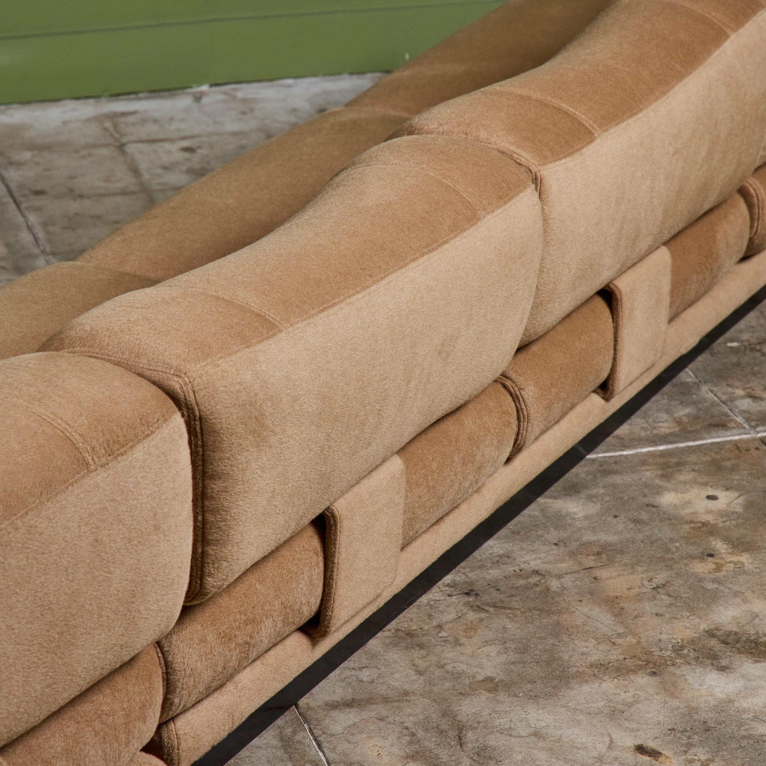 Saporiti Mohair Sektionssofa im Angebot 12