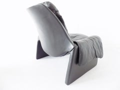 Saporiti P 60 Black Lounge Chair by Vittorio Introini, Italian Modern, Excellent
