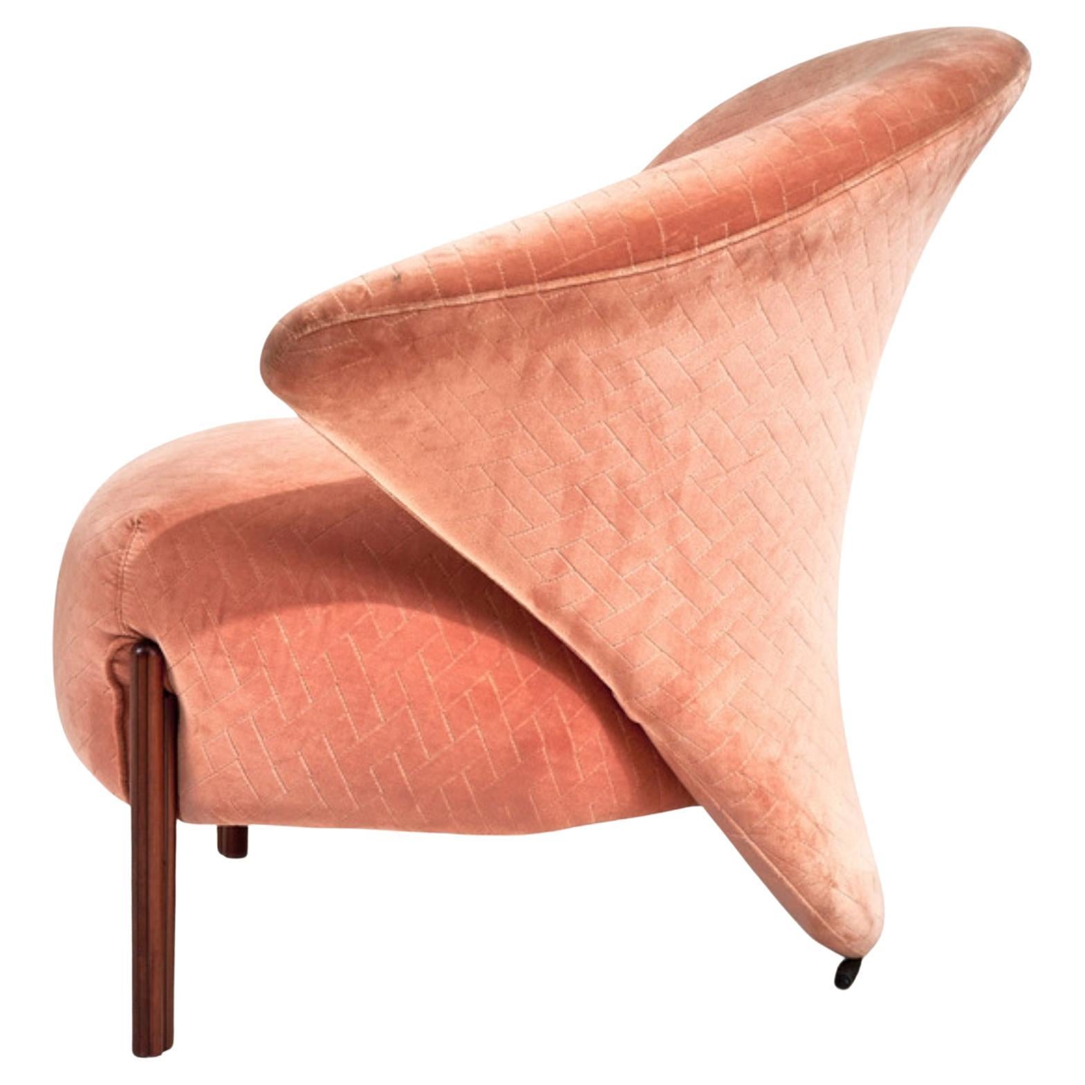 Saporiti Sculptural Italian Post Modern Lounge Chair, 1990