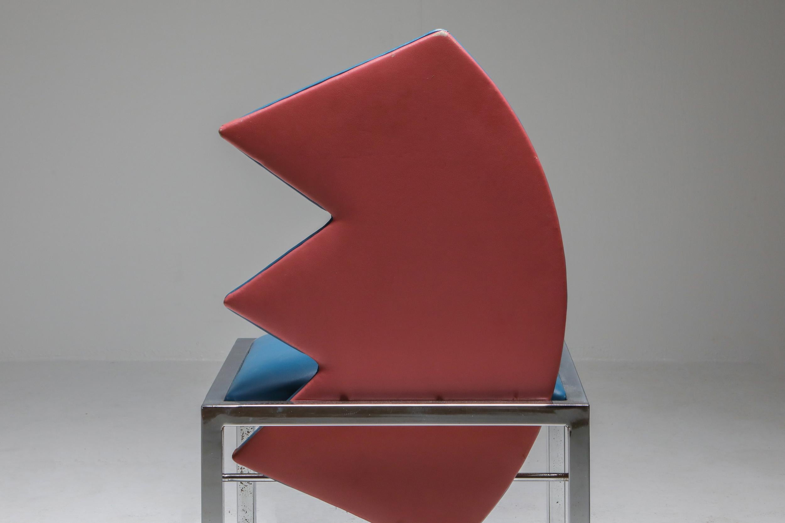 Saporiti set of four chairs Warhol, Malevich, Kandinsky, Fontana 4