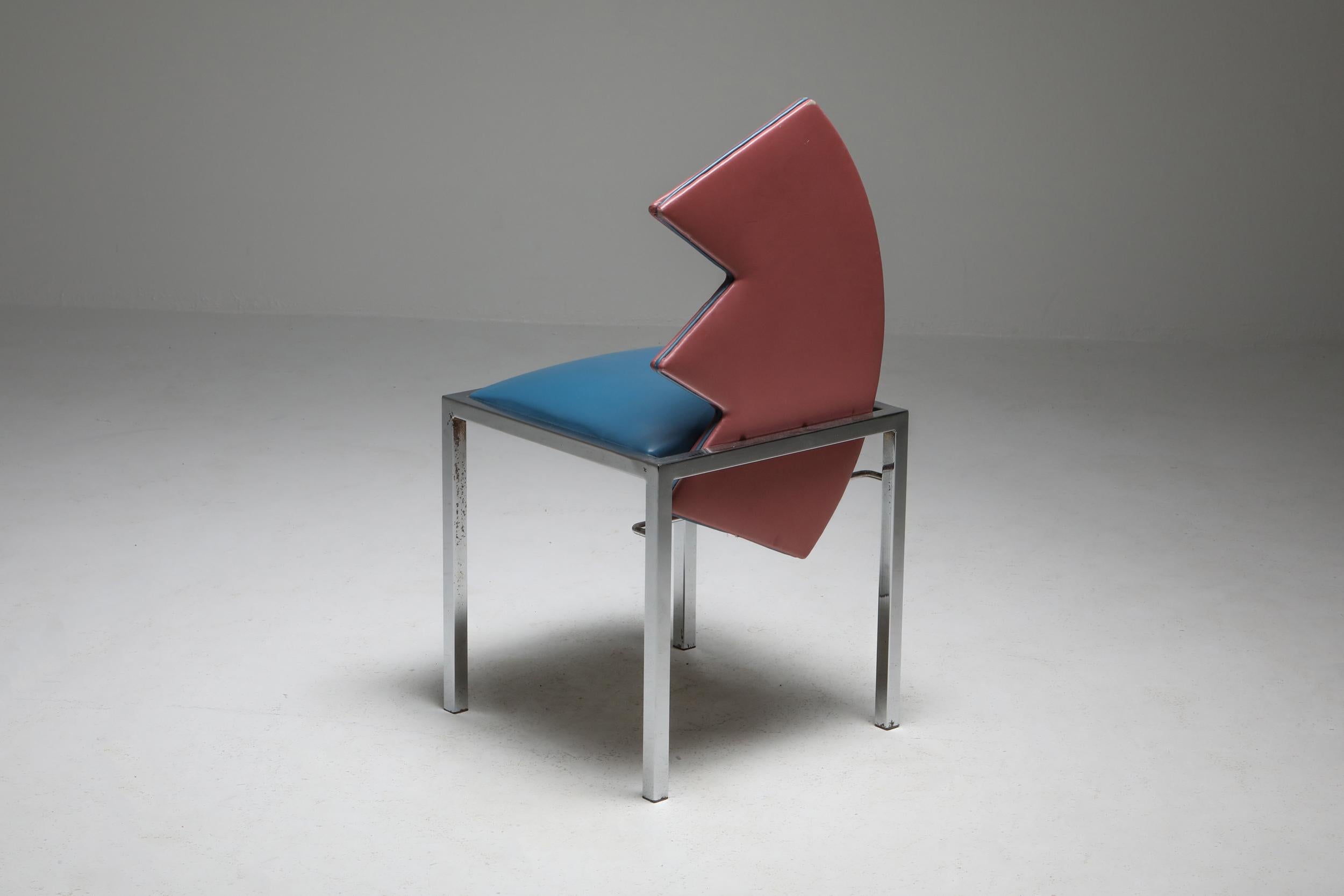 Saporiti set of four chairs Warhol, Malevich, Kandinsky, Fontana 3