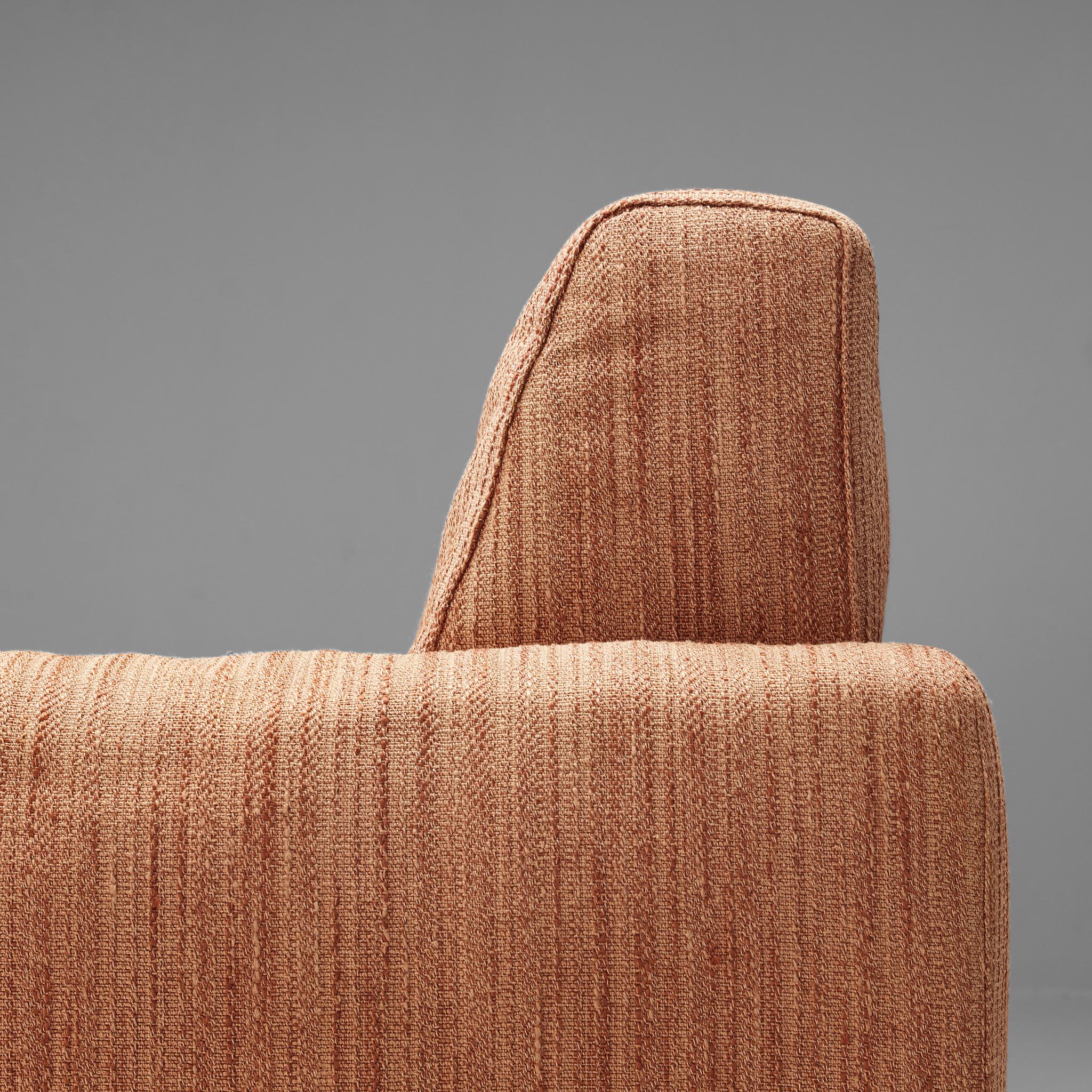 Saporiti Sofa in Teak and Fabric Upholstery 3