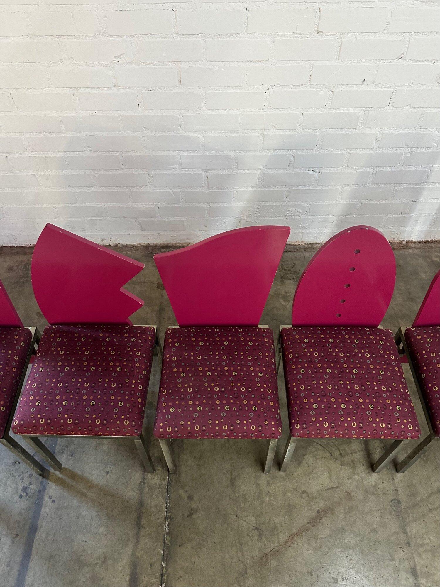 Post-Modern Saporiti Style Post Modern Chairs- Set of Six For Sale