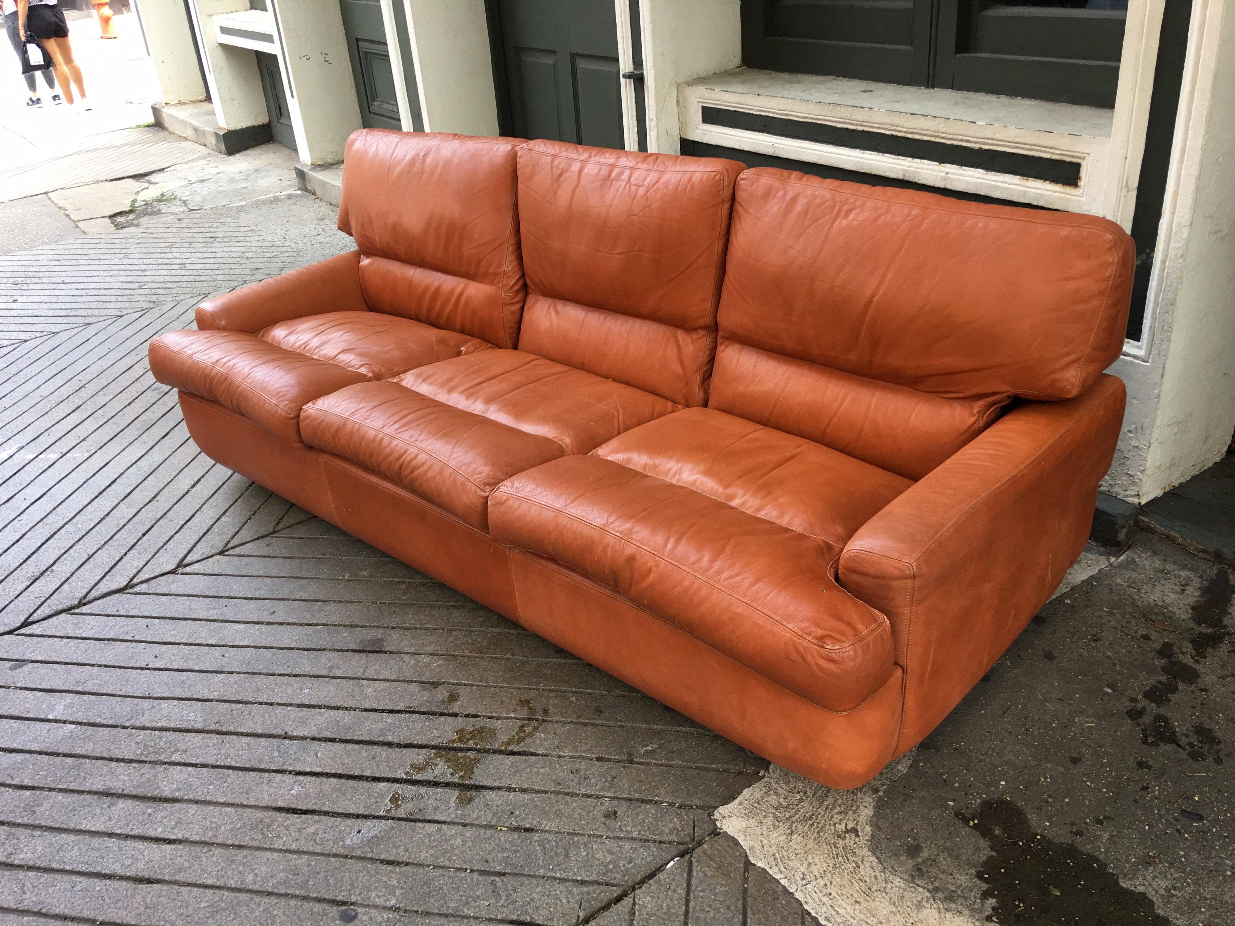 myia leather sofa