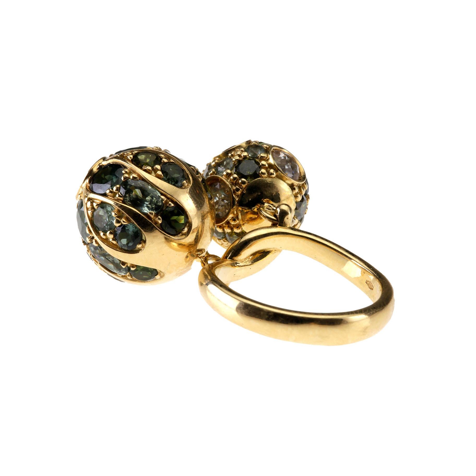 Sapphiere 18 Karat Gold Ring For Sale 1