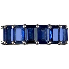 Hammerman Sapphire Half  Eternity Ring