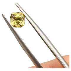 Sapphire 1.34 Ct., Yellow loose gemstone, cushion cut, certificate AGL