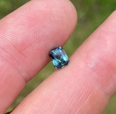 Saphir naturel non traité de 1,35 ct, en vrac, taille octogonale, certificat