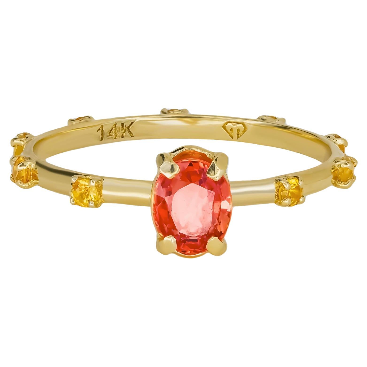 Sapphire 14k gold ring