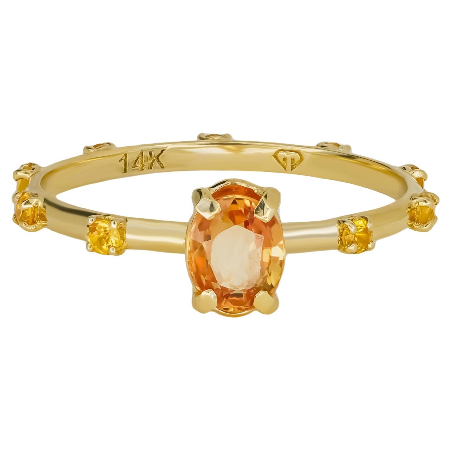 Sapphire 14k gold ring