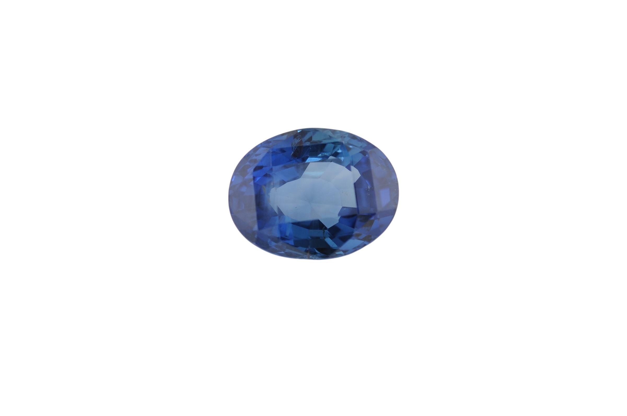 Sapphire 15.81 Carat No Heat Ceylon Sapphire DSEF Certified For Sale 4
