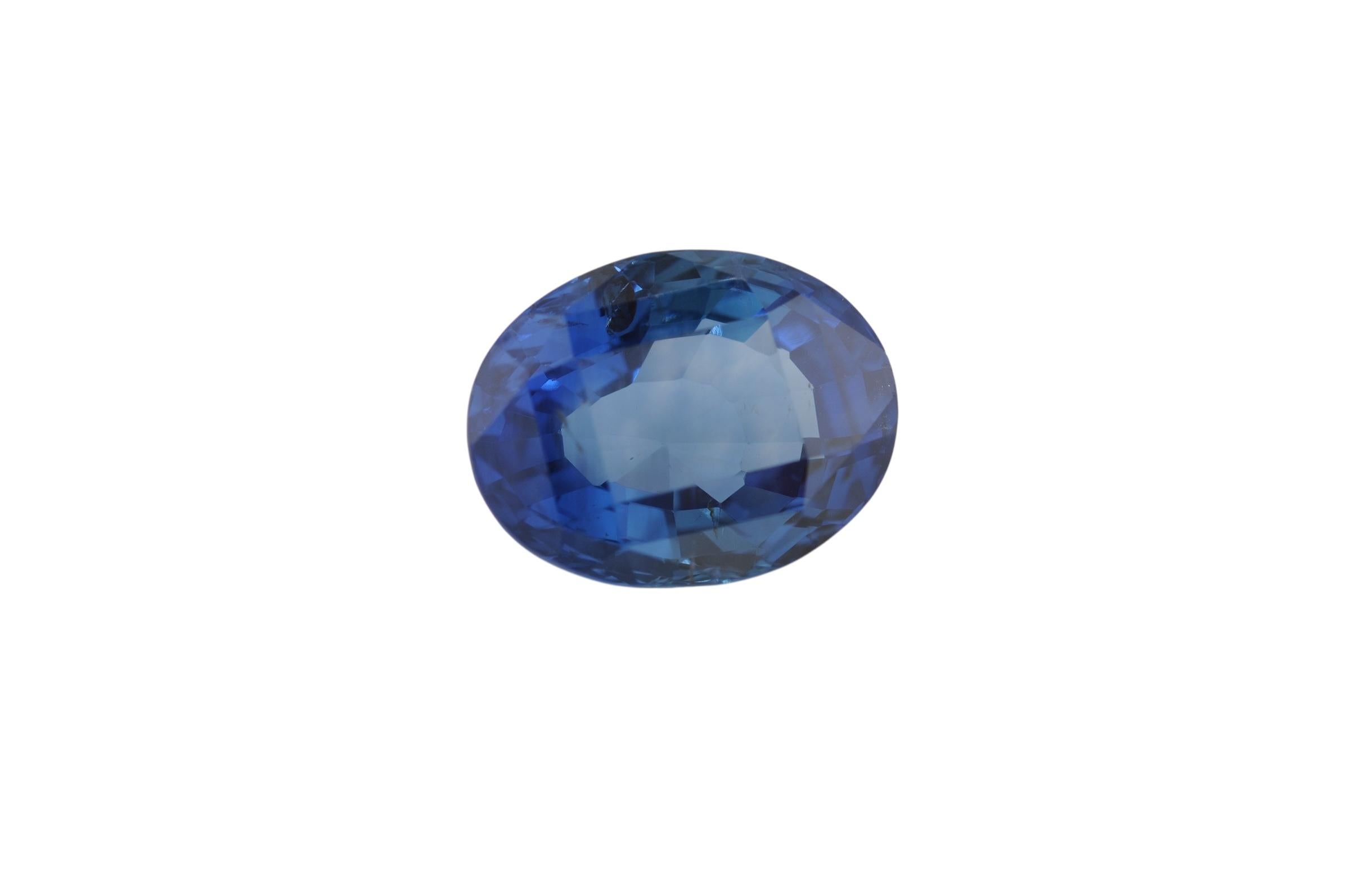 Sapphire 15.81 Carat No Heat Ceylon Sapphire DSEF Certified In Good Condition For Sale In Berlin, BE