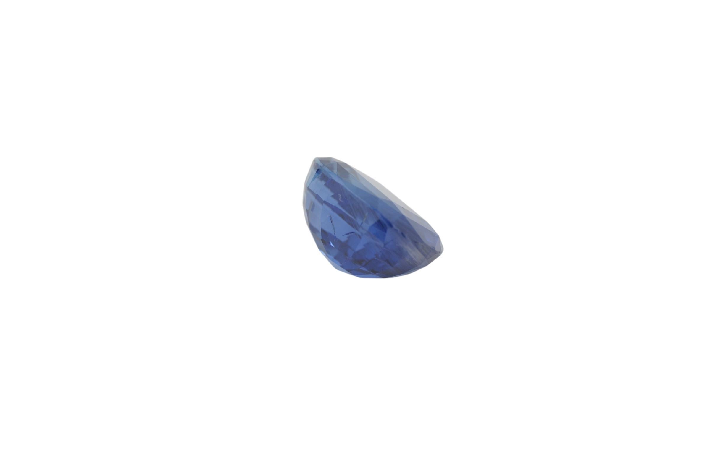 Sapphire 15.81 Carat No Heat Ceylon Sapphire DSEF Certified For Sale 2