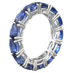 Sapphire 18 kt White Gold Eternity Ring