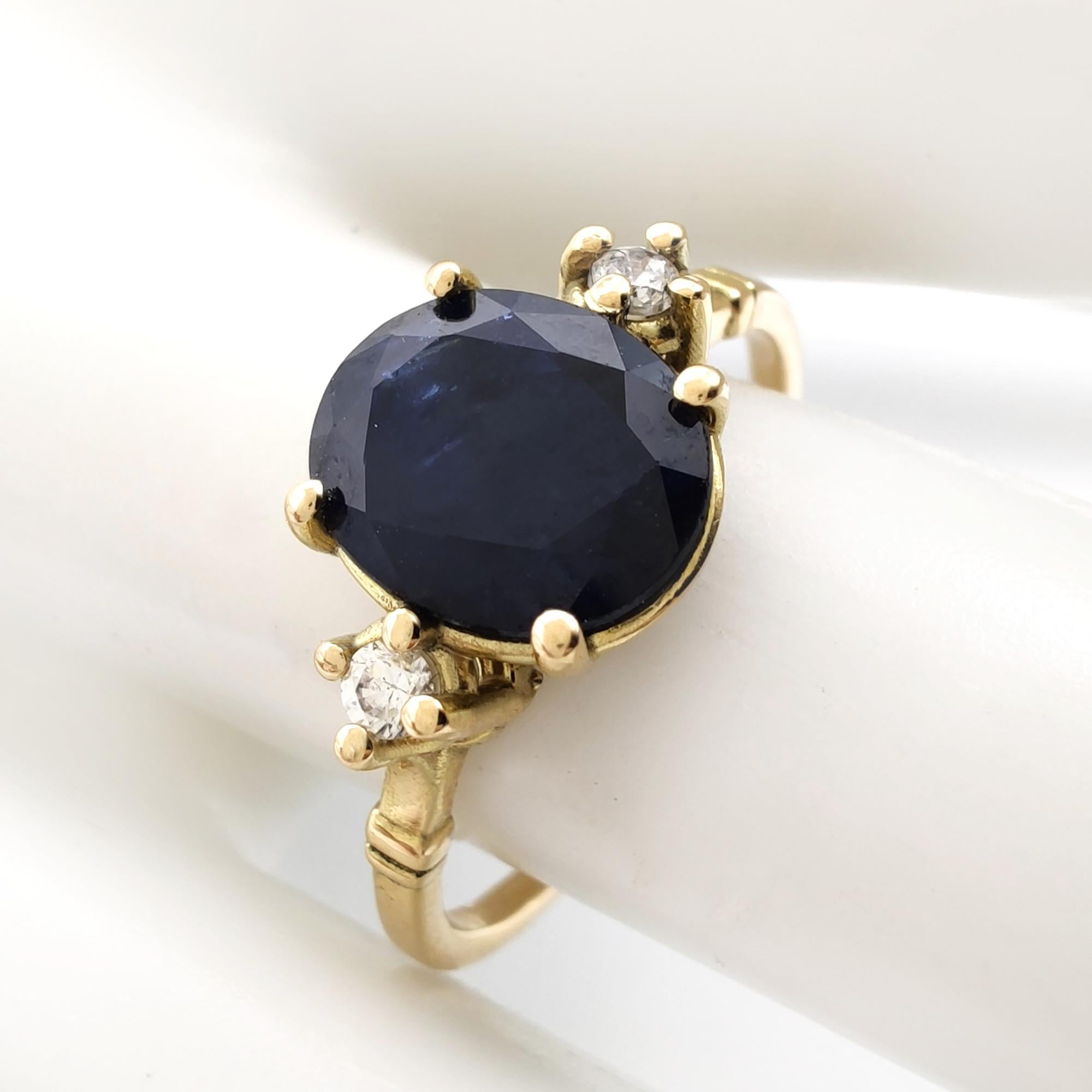 Classical Roman Sapphire 18k Gold Ring  Diamond gemstone Promise Ring Wedding Ring Gift for her For Sale