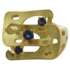 Sapphire, 18K Yellow Gold Ring