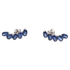 Sapphire 3.4 Ct White Gold Earrings 18K, 2020 Sapphire 3.4 Ct White Gold Earrings 18K, 2020
