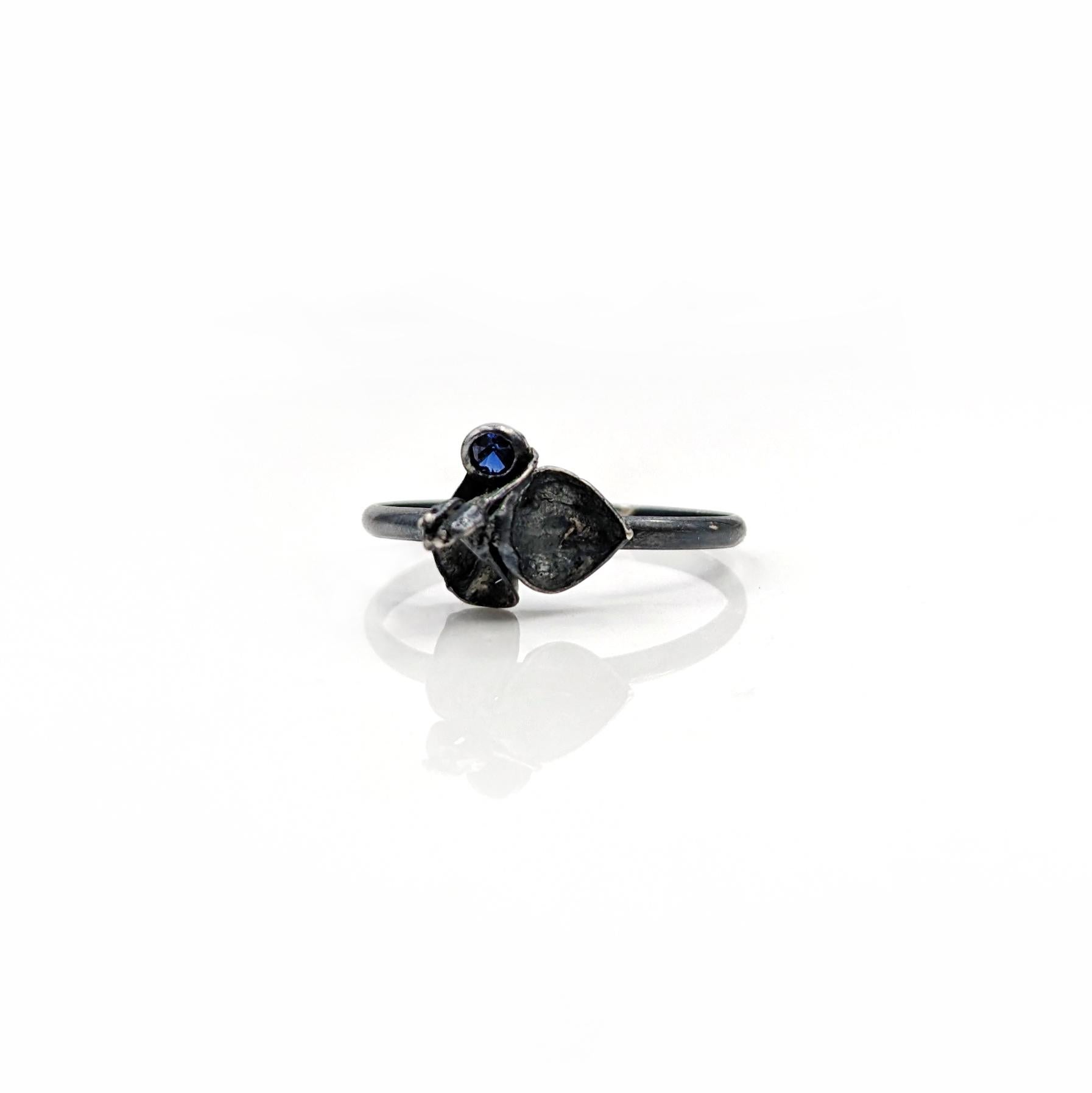Artisan Sapphire Akebia Ring For Sale