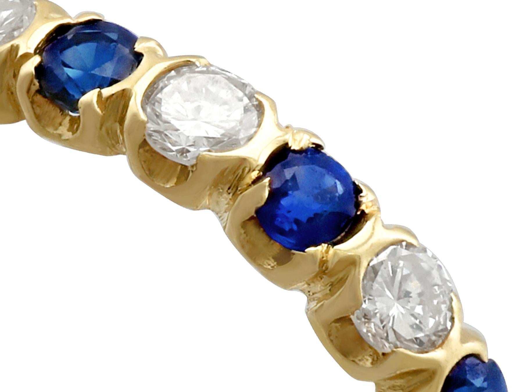 Sapphire and Diamond Yellow Gold Dress Ring 1976 In Excellent Condition In Jesmond, Newcastle Upon Tyne
