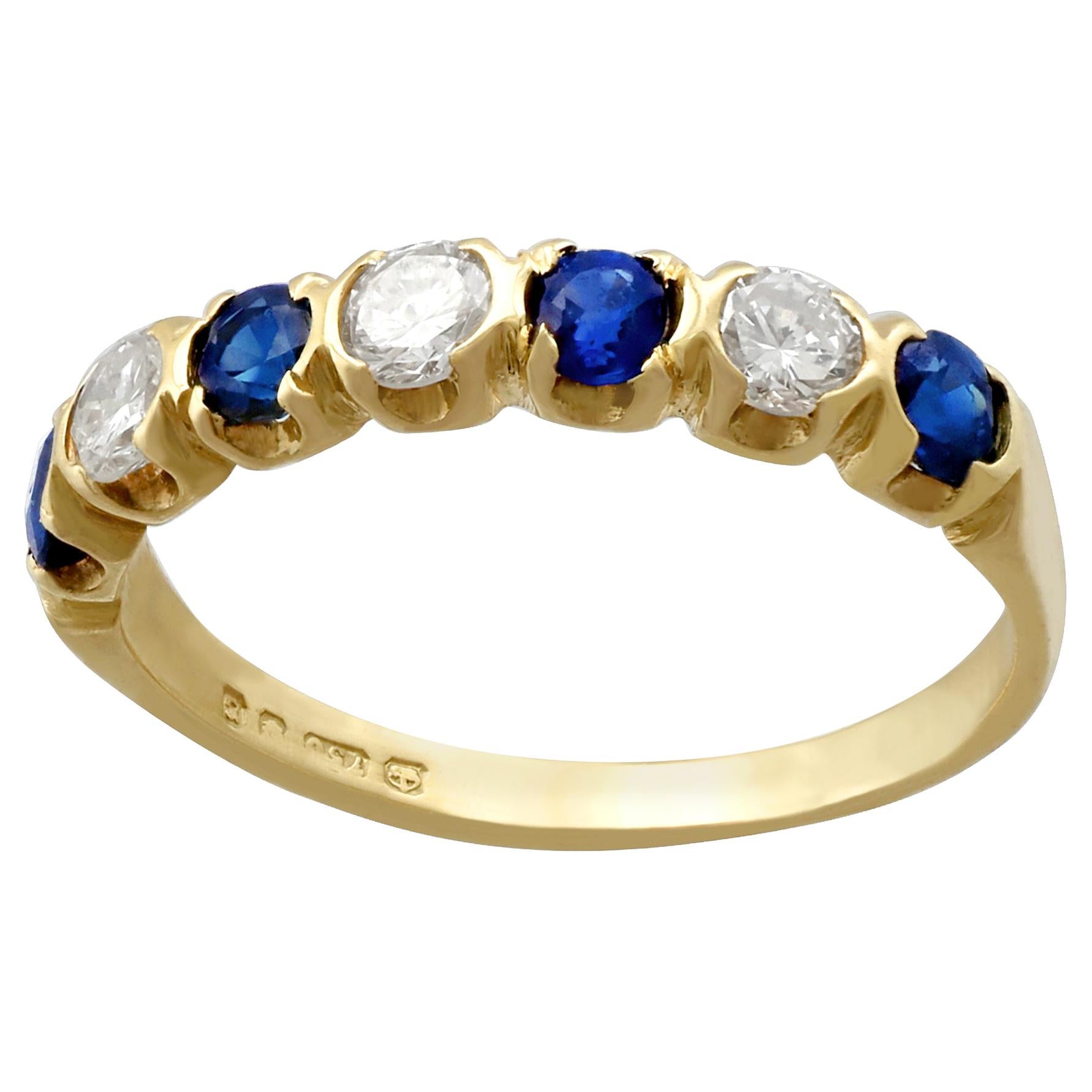 Sapphire and Diamond Yellow Gold Dress Ring 1976