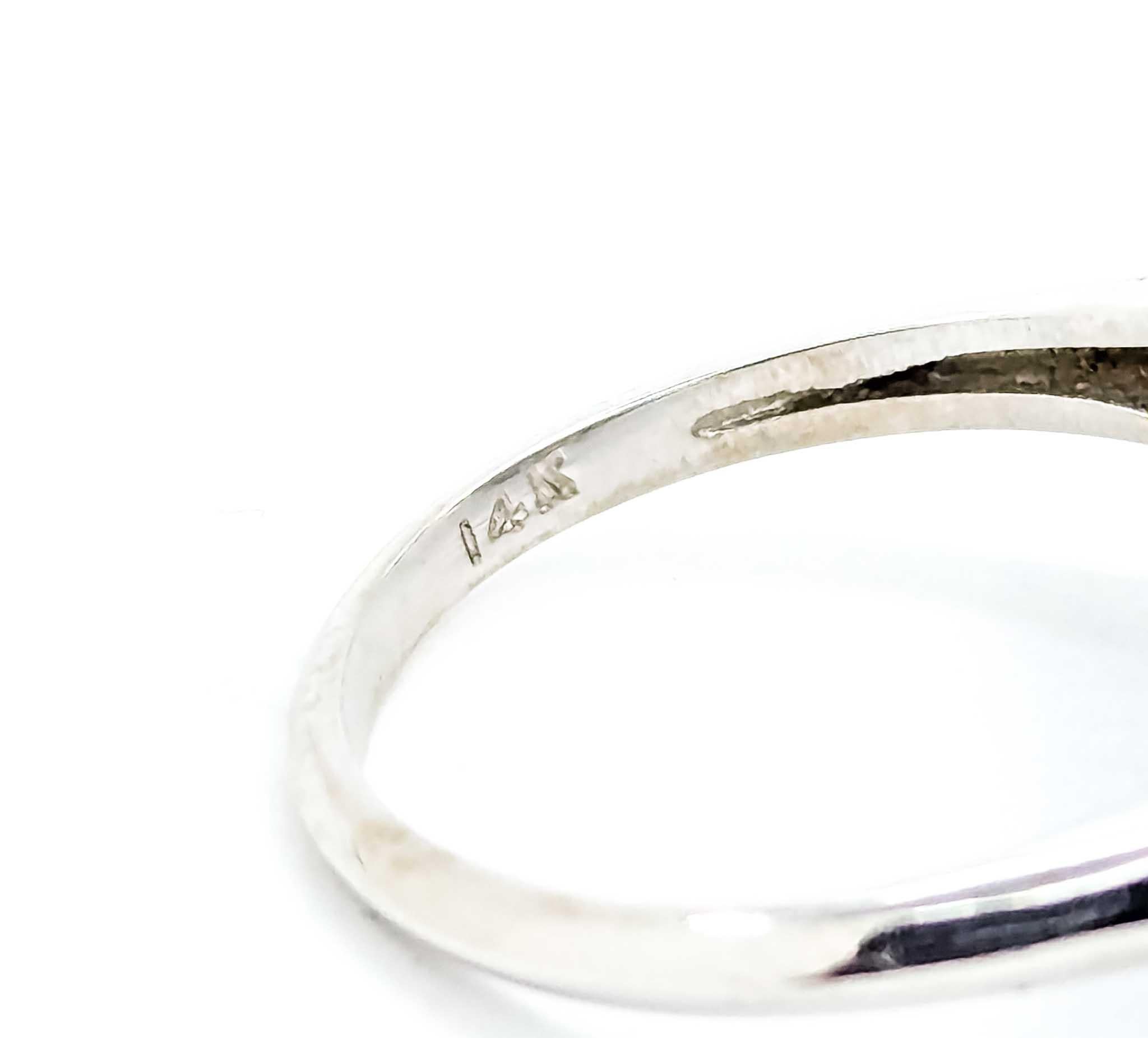 Anillo Zafiro y Diamante Oro Blanco 14k en venta 2
