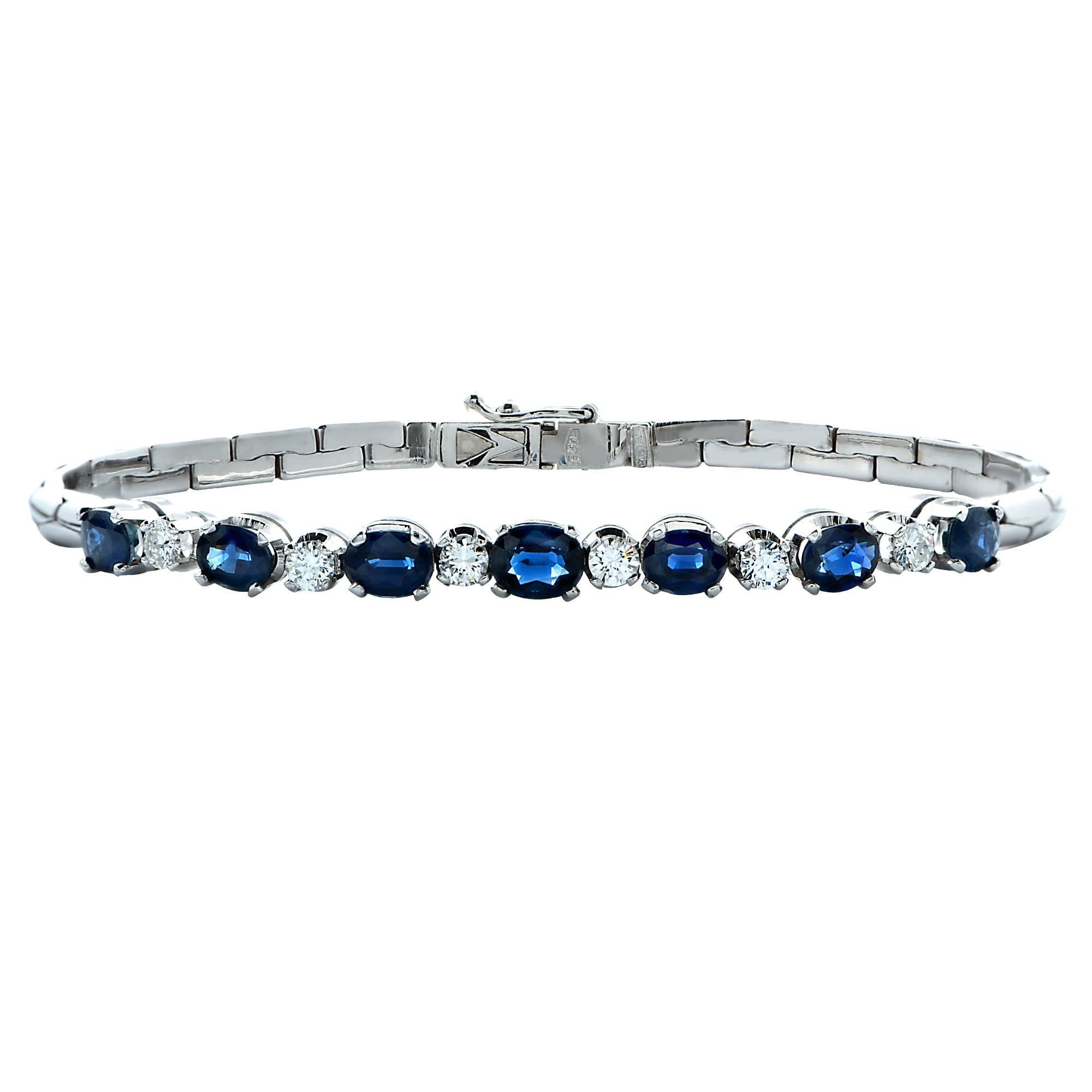 Sapphire and Diamond 18 Karat Bracelet