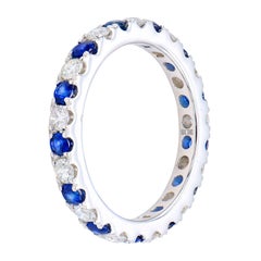 Sapphire and Diamond Alternating Band