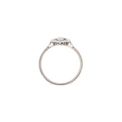 Sapphire and Diamond Art Deco Style Navette Platinum Dress Ring