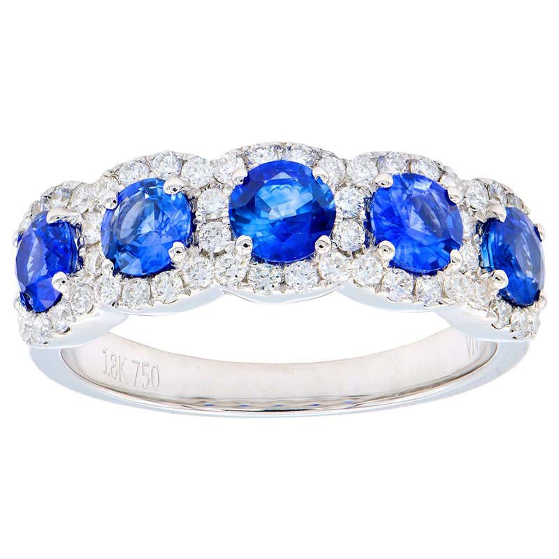 Salavetti Sapphire And Diamond Ring at 1stDibs